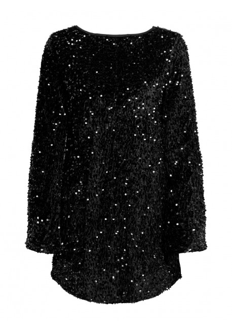 ONLANIKA SEQUINS LS BOW DRESS WVN