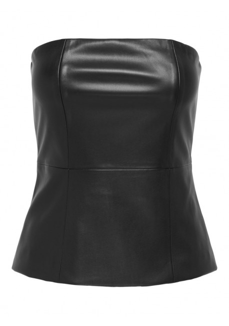 ONLY ΓΥΝΑΙΚΕΙΑ ΜΠΛΟΥΖΑ ΔΕΡΜΑΤΙΝΗ ONLSTORY FAUX LEATHER TUBE TOP PNT 15357713