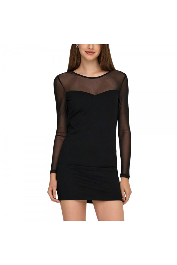 ONLHEART-BECKI L/S MIX BODYCONDRESS WVN