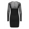 ONLY ΓΥΝΑΙΚΕΙΟ ΕΦΑΡΜΟΣΤΟ ΦΟΡΕΜΑ ONLHEART-BECKI L/S MIX BODYCONDRESS WVN 15358439