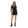 ONLY ΓΥΝΑΙΚΕΙΟ ΕΦΑΡΜΟΣΤΟ ΦΟΡΕΜΑ ONLHEART-BECKI L/S MIX BODYCONDRESS WVN 15358439