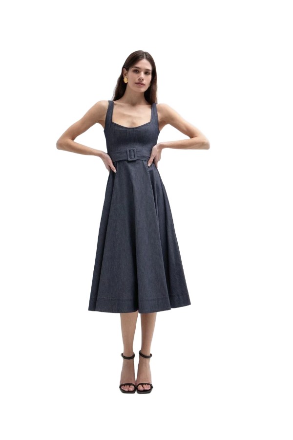 TOI & MOI Midi φόρεμα denim όψη 50-6746-126