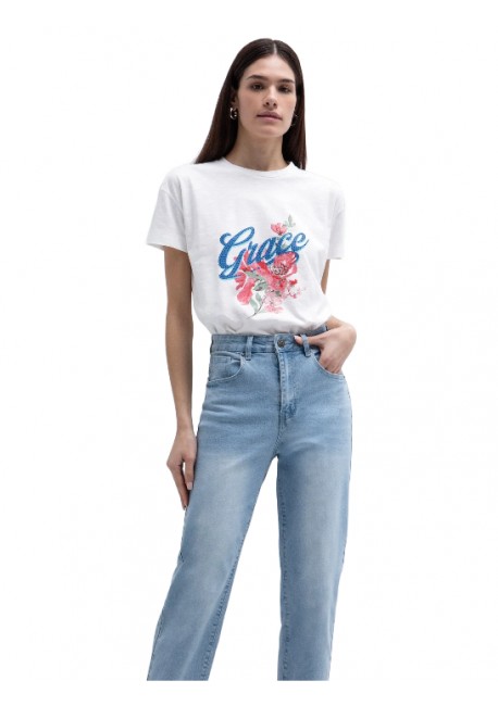 TOI & MOI T-shirt με στάμπα & strass 80-6738-126