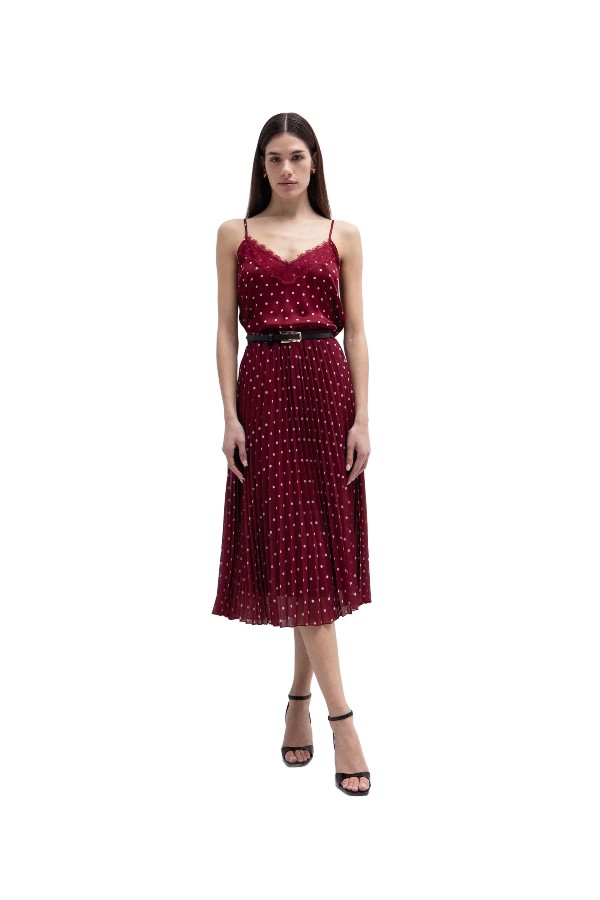 TOI & MOI Πλισέ φούστα πουά 10-4051-126