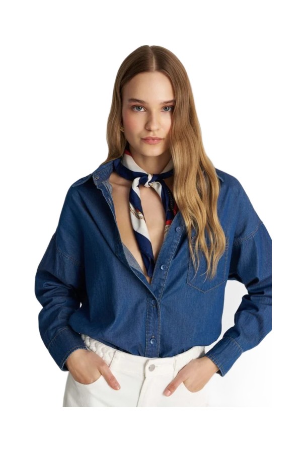 ALE Πουκάμισο denim με τσέπη 8923176