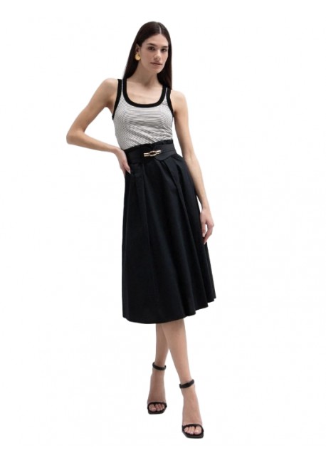 TOI & MOI Midi φούστα ποπλίνα 10-4003-126