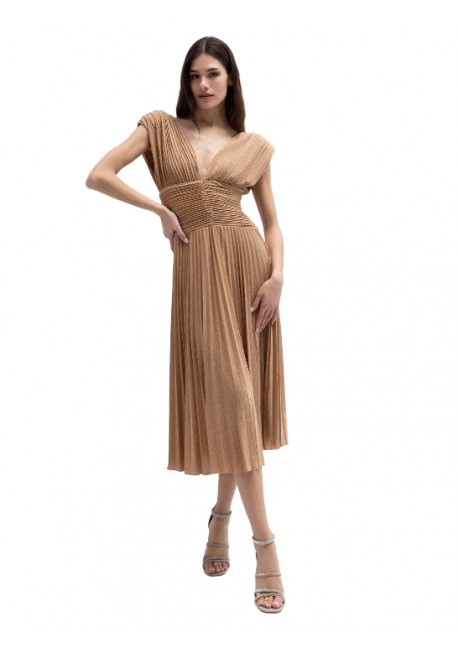 TOI & MOI Lurex φόρεμα πλισέ 50-6769-126