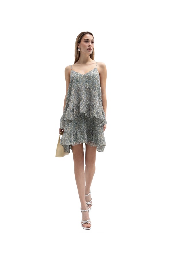 TOI & MOI Εμπριμέ φόρεμα με layers 50-6840-126