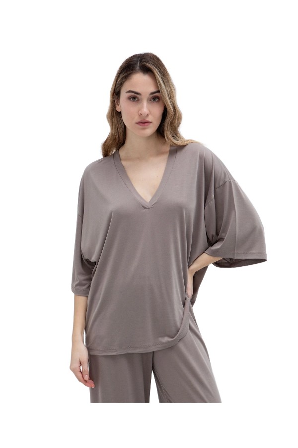 TOI & MOI V-μπλούζα με μείγμα από modal 80-6735-126