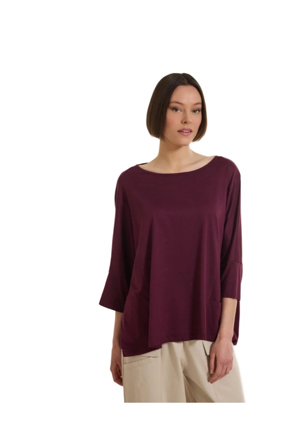 NAMASTE ZEPHYLLA Μπλούζα oversized με τρουακάρ μανίκια SS0726022