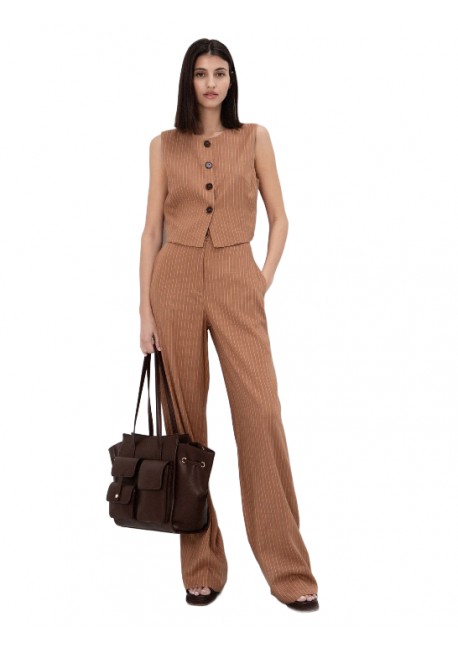 TOI & MOI Wide leg παντελόνι ριγέ 20-5859-126