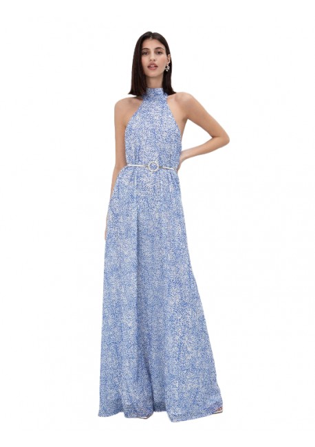 TOI & MOI Εμπριμέ μάξι φόρεμα halter 50-6787-126