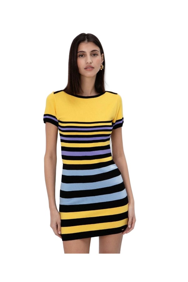 TOI & MOI Πλεκτό φόρεμα με ρίγα 50-6808-126