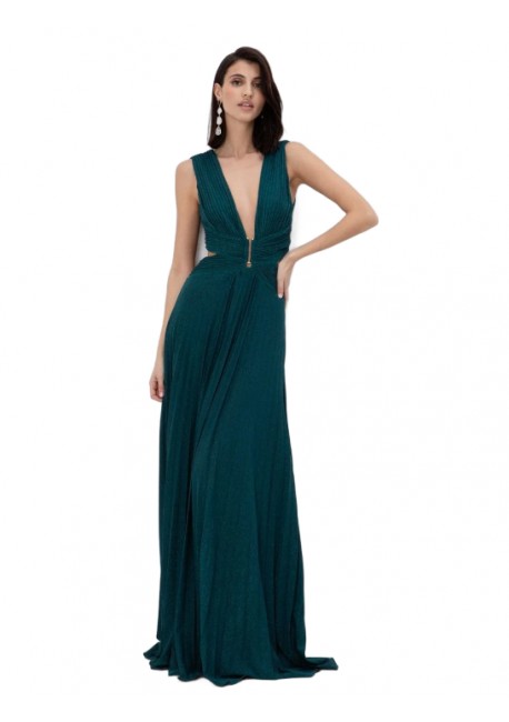 TOI & MOI Πλισέ maxi φόρεμα lurex 50-6770-126