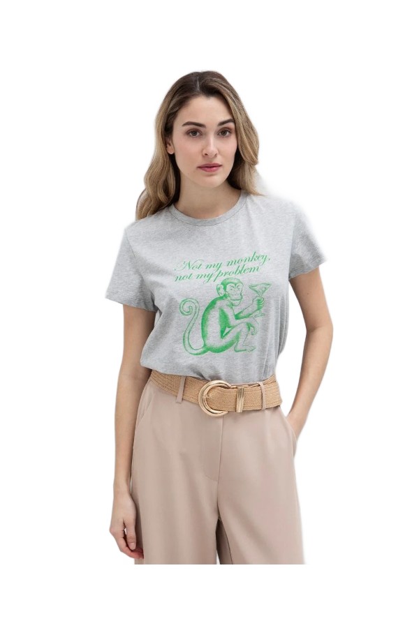 TOI & MOI T-shirt με "monkey" στάμπα 80-6745-126