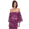 TOI & MOI Off shoulder corset τοπ εμπριμέ 30-5884-226