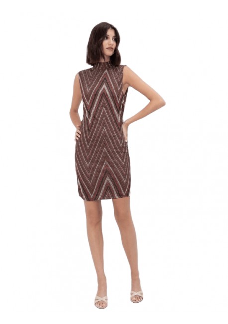 TOI & MOI Μίνι lurex φόρεμα με γεωμετρικό σχέδιο 50-7012-226