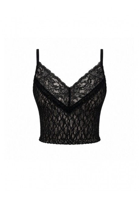 TOI & MOI Μαύρο Lace Crop Top 80-6859-226