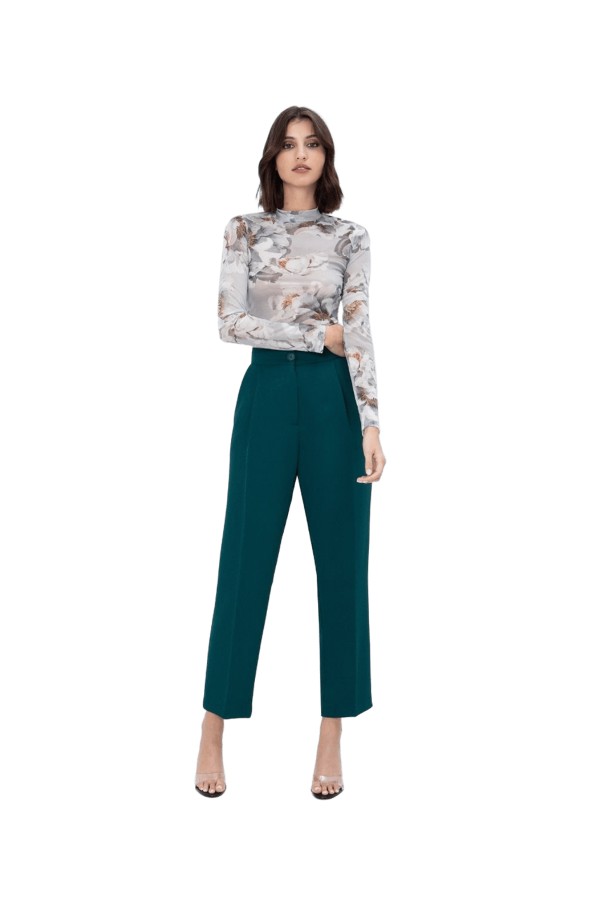 TOI & MOI Floral τοπ από τούλι 80-6870-226