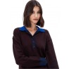 TOI & MOI Πλεκτή μπλούζα polo σε αντίθεση 70-5011-226