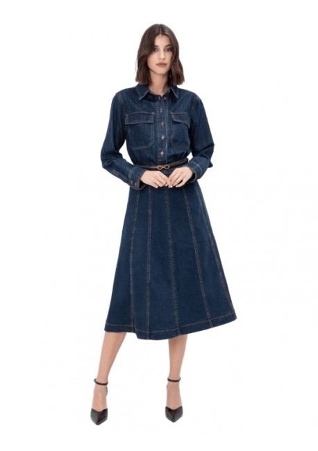 TOI & MOI Denim πουκάμισο με τσέπες 30-5820-226