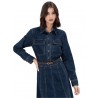 TOI & MOI Denim πουκάμισο με τσέπες 30-5820-226