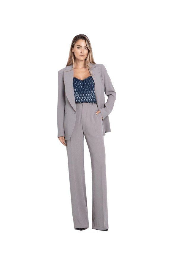 TOI & MOI Ψηλόμεσο κρεπ wide leg παντελόνι 20-6017-226