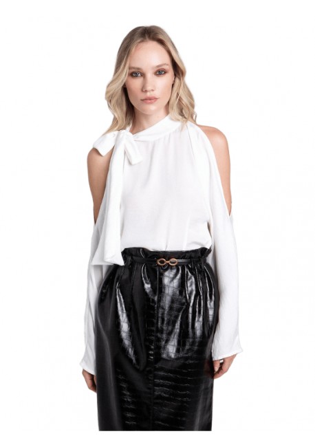 TOI & MOI Μπλούζα με cut out & φιόγκο 30-5926-226