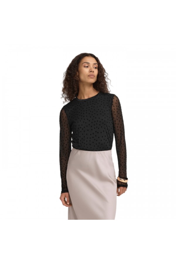 ONLY ΓΥΝΑΙΚΕΙΑ ΜΠΛΟΥΖΑ ONLNOVA L/S MESH TOP WVN 15357642
