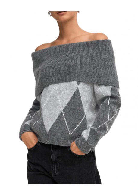 ONLY ΓΥΝΑΙΚΕΙΑ ΠΛΕΚΤΗ ΜΠΛΟΥΖΑ ONLALIVIA LS OFF SHOULDER KNT 15383895