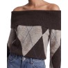 ONLY ΓΥΝΑΙΚΕΙΑ ΠΛΕΚΤΗ ΜΠΛΟΥΖΑ ONLALIVIA LS OFF SHOULDER KNT 15383895